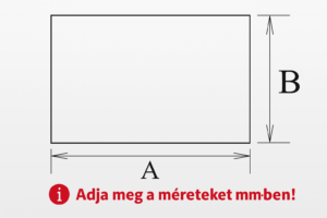 Az alumínium (99,5%) lemez, a hidegen hengerelt lemez, a melegen hengerelt lemez, a horganyzott lemez, a natúr rozsdamentes lemez, a szálcsiszolt rozsdamentes lemez, a tükrös rozsdamentes lemez és a vörösréz lemez kialakításához tartozó ábra. Egy fémlemez ábrázolása az A és B oldalt jelző nyilakkal, amely elmagyarázza az ügyfelek számára, hogy a kialakítandó egyedi fémlemez darabhoz megadandó méretek mire vonatkoznak.